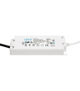 Alimentation LED non dimmable - CC 25W - 600mA - Voltage en sortie 25-42V - LIFUD