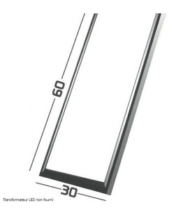 Dalle LED Cadre Aluminium Gris - SMD Samsung - 60x30 cm - 40W