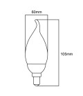 Ampoule LED-E14-BA35-4W -Filament Epistar