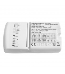 Driver LED CC - 150mA à 350mA - 20-38VDC - 5.5W à 10.5W - DALI Dimmable sans Push Dim