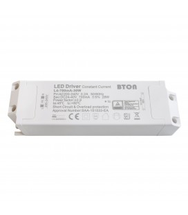 Driver LED CC - 700mA - 24-40VDC - 28W - ON/OFF (BTON/59CL25W/L4-700mA-30W)