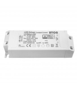 Driver LED CC - 500mA - 24-40VDC - 20W - ON/OFF (BTON/59CL18W/L2-500mA-23W)