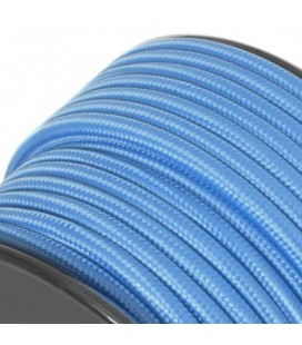 Câble textile - sur mesure - Bleu Azur