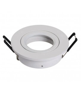 Support d'encastrement GU10 / MR16 Orientable - Rond - Blanc