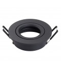 Support d'encastrement GU10 / MR16 Orientable - Rond - Noir