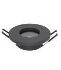 Support d'encastrement GU10 / MR16 Étanche IP65 - Rond - Noir mat