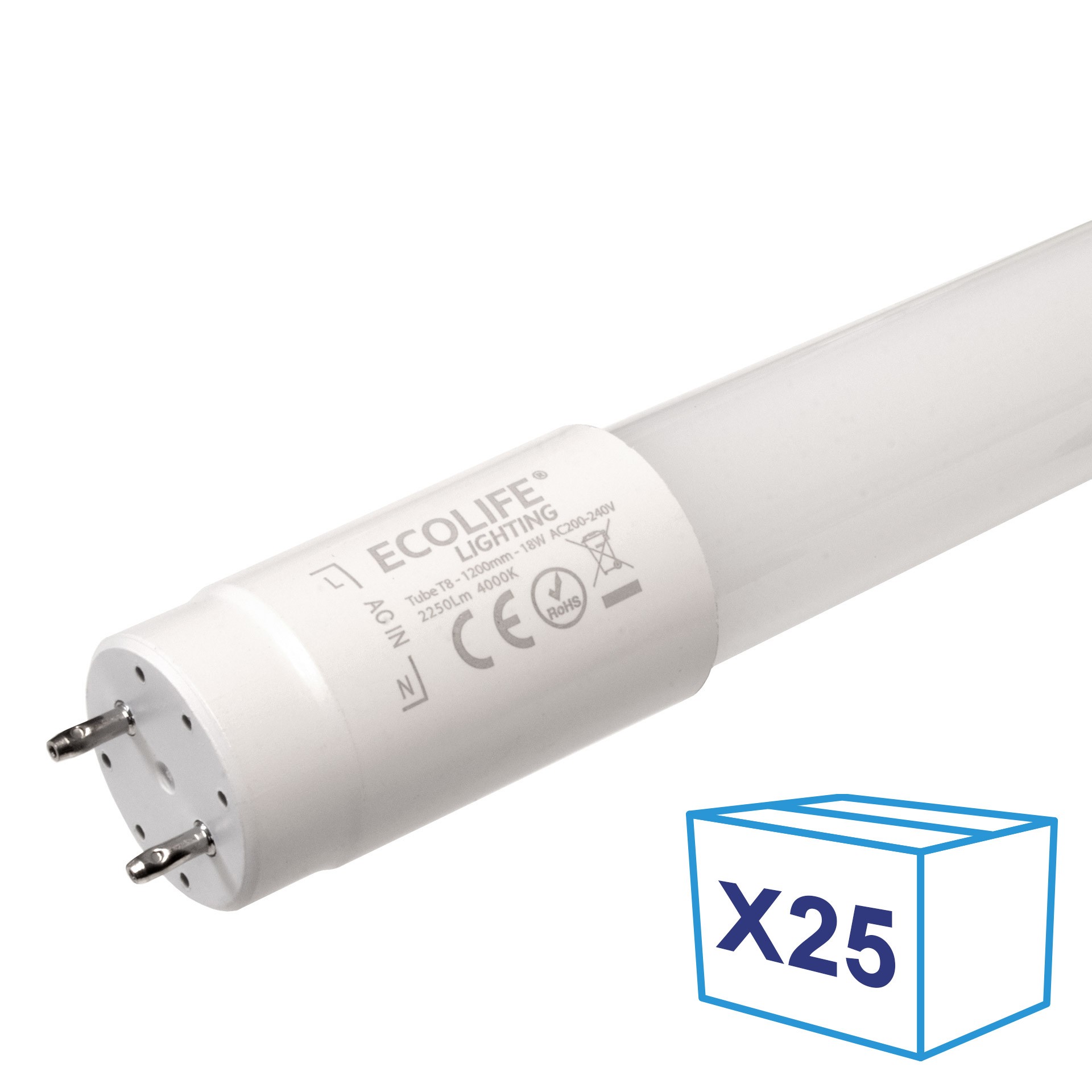 Réglette Slim pour tube LED T8 simple - Non étanche - 900 mm - DeliTech® -  Decoreno
