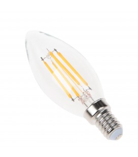 Ampoule filament LED Transparent - E14 - BA35 - 4 W - SMD Epistar - Ecolife Lighting®