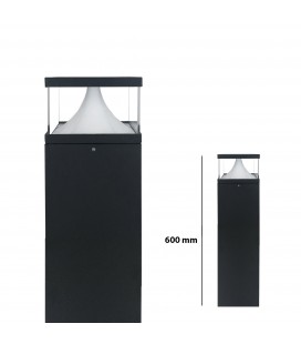 Pilier LED Extérieur Carré Transparent - 12 W - IP 65 - 600 mm - DeliTech®