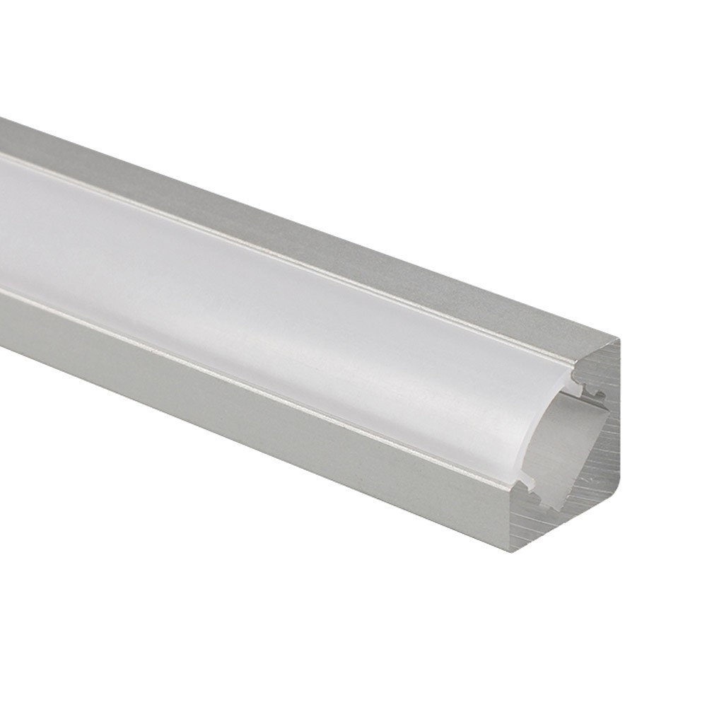 Profilé LED d'angle - Série V19 - 1,5 mètre - Aluminium - Diffuseur opaque  - Decoreno