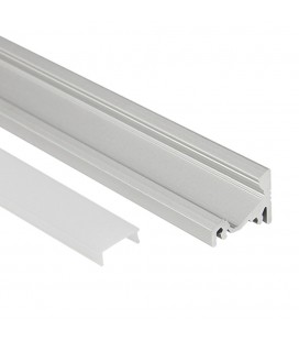 Profilé LED d'angle - Série V16 - 1,5 mètre - Aluminium - Diffuseur opaque