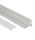 Profilé LED d'angle - Série V16 - 1,5 mètre - Aluminium - Diffuseur opaque