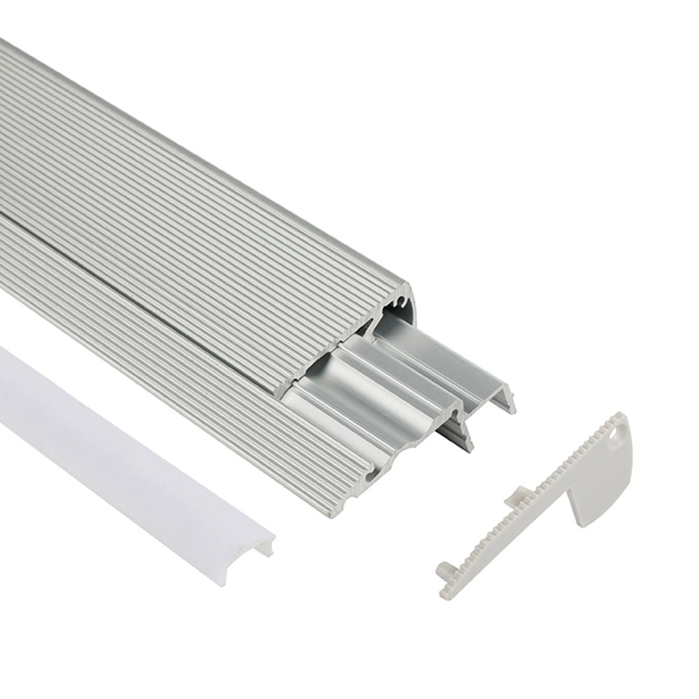 Profilé LED d'angle - Série V19 - 1,5 mètre - Aluminium - Diffuseur opaque  - Decoreno