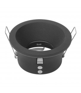 Collerette support d'encastrement UGR - GU10 / MR16 Non orientable - Rond - Noir