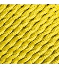 Fil électrique tressé - 2x0.75mm2 - Sur mesure - Couleur Jaune