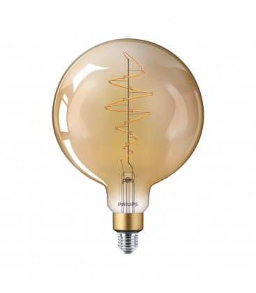 Ampoule LED E27 Philips décorative à filament - LED classic-giant 40W E27 G200 GOLD DIM