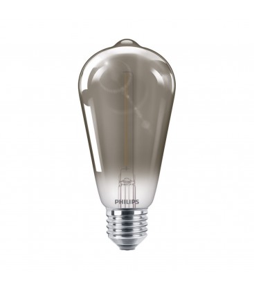 Ampoule LED E27 Philips décorative à filament - LED classic 15W ST64 E27 smoky ND SRT4