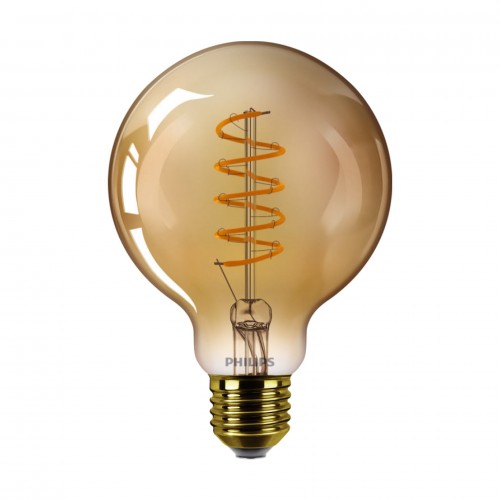 Ampoule LED E27 Philips décorative à filament - LED classic 25W G93 E27  GOLD SP D SRT4 - Decoreno