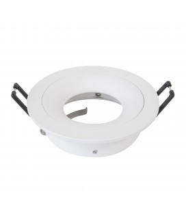 Collerette support d'encastrement GU10 / MR16 - CURVE - Rond - Blanc