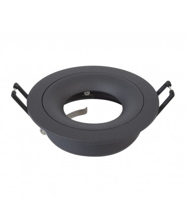 Support d'encastrement GU10 / MR16 - CURVE - Rond - Noir