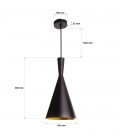 Lampe suspendue Héra - Grise - Culot E27 - DeliTech®