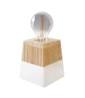 Lampe à poser Atlas - Pied carré - Bois - Culot E27 - DeliTech®