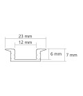 Profilé LED - Série T07 - 1,5 mètre - Diffuseur transparent