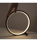 Lampe design circulaire LED de table - Noir - DeliTech®