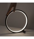 Lampe design circulaire LED de table - Noir - DeliTech®