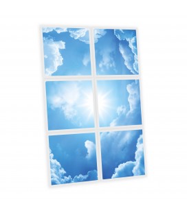 Pack de 6 dalles LED imprimées - Heaven - 600x600mm