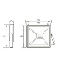 Projecteur LED 50W - 220-240 V AC - 80 lm/W - IP65 - AURA - Ecolife Lighting®