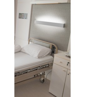 Luminaire LED direct/indirect - tête de lit - lightcare - max.45W - 3000K - max 6200 lm - 2x120° - IK10 - 950X85X43mm