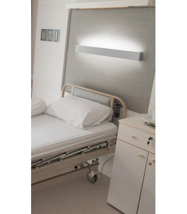 Luminaire LED direct/indirect - tête de lit - lightcare - max.45W - 3000K - max 6200 lm - 2x120° - IK10 - 950X85X43mm