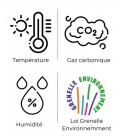 Mesures détecteur et Capteur de CO2 NDIR intelligent et connecté HuBBox - Compatible Maestro™ - DeliTech®