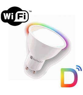 Spot LED GU10 RGB CCT - Connecté WiFi - 5W - DELISMART