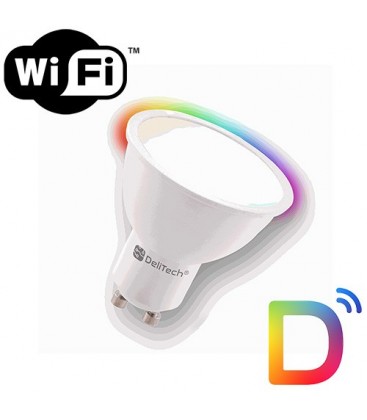 Spot LED GU10 RGB CCT - Connecté WiFi - 5W - DELISMART