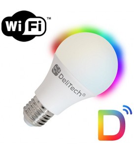 Ampoule LED E27 RGB CCT - Connecté WiFi - 10W - DELISMART