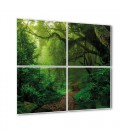 Pack 4 dalles LED imprimées - Forest - 600x600 mm