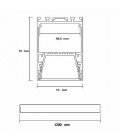 Luminaire linéaire LED 1200x70x55 mm - 60W - Blanc - NOVA By Delitech