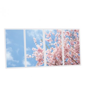 Pack 4 dalles LED imprimées - Tokyo - 1200x600 mm - Fabriqué en France (alimentation non fournie)