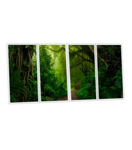 Pack 4 dalles LED imprimées - Forest - 1200x600 mm