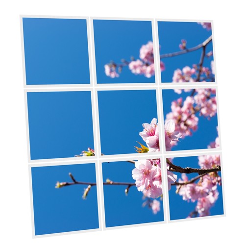 Dalle LED 36W 600/600 personnalisable Visuel Fleurs de cerisier