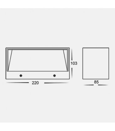 Applique murale extérieure Blanc LED 18W - IP54 - Triple couleur - DELITECH