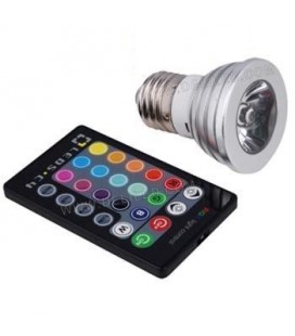 Ampoule LED E27 RGB - PAR16 - 4 W - COB HP Bridgelux - Infrarouge