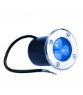 Spot Encastrable de sol LED - 3X1W - Bridgelux - 220V - Bleu