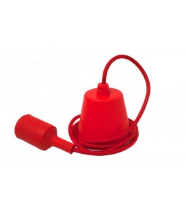 Suspension E27 - Câble suspension luminaire - sur mesure - Rouge